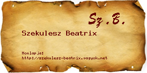 Szekulesz Beatrix névjegykártya